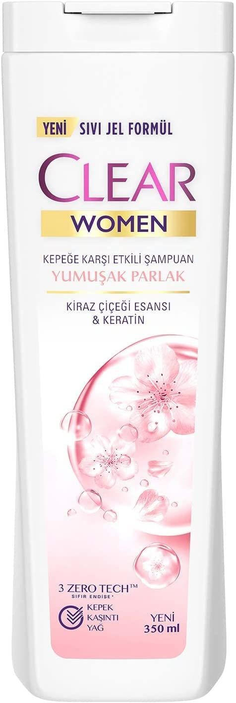 Makes Every Shower More Enjoyable Clear Women Anti-Dandruff Shampoo Soft Shiny Cherry Blossom Essence Keratin 350 ml