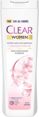 Makes Every Shower More Enjoyable Clear Women Anti-Dandruff Shampoo Soft Shiny Cherry Blossom Essence Keratin 350 ml