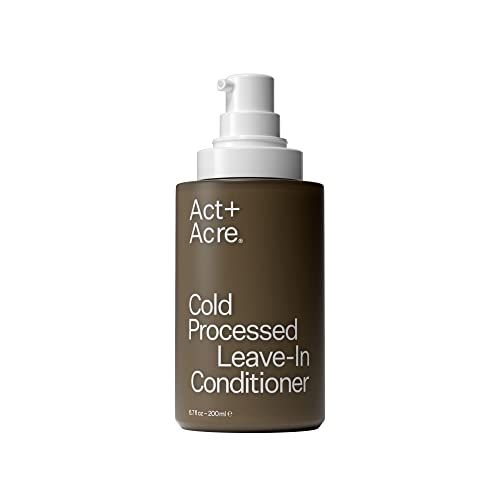 ACT ACRE Cold Processed 2 Squalene Anti-Frizz Leave In Conditioner - Deeply Nourishing Formula - Lightweight and Non-Greasy - Protects Against Damage - Vegan and Cruelty Free
