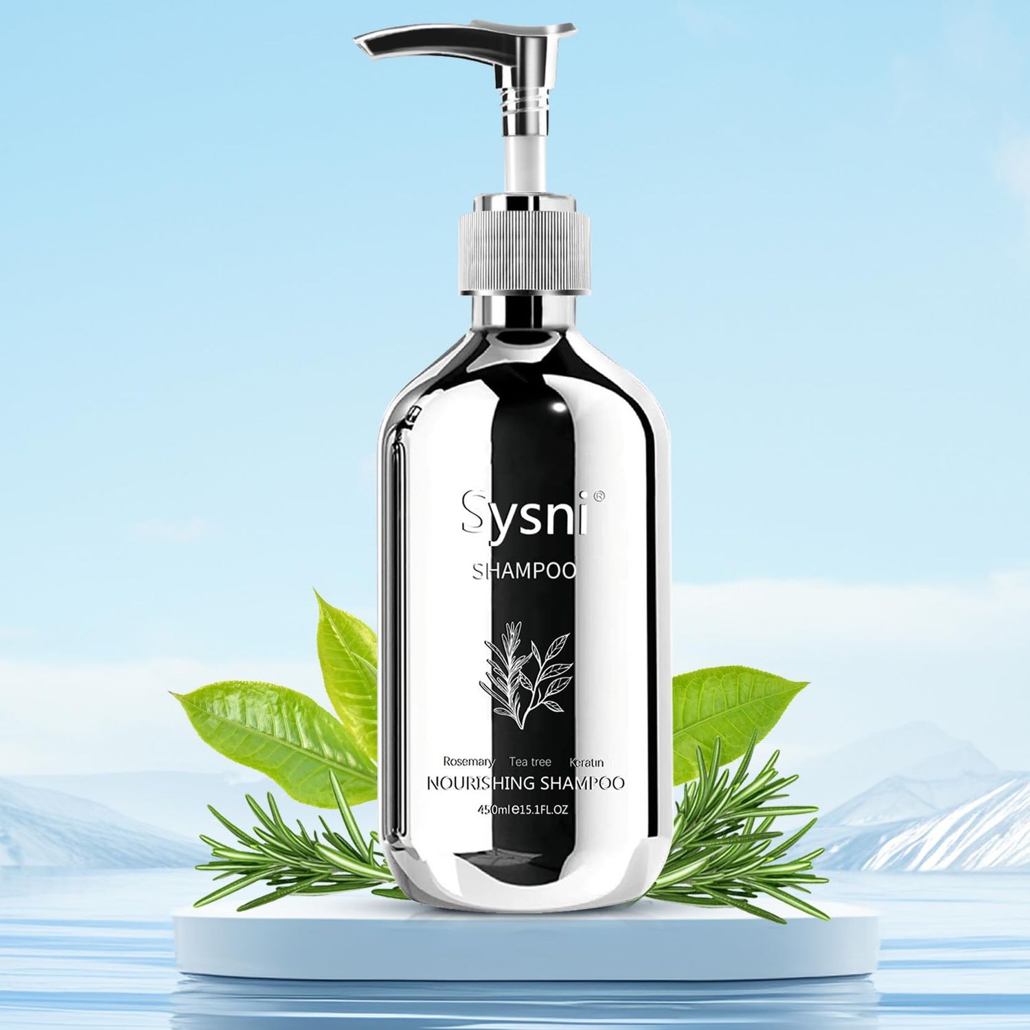 Rosemary Tea Tree Keratin Shampoo for Men Women - Hydrating Cleansing for Healthy Hair - Hair Growth Loss Prevention