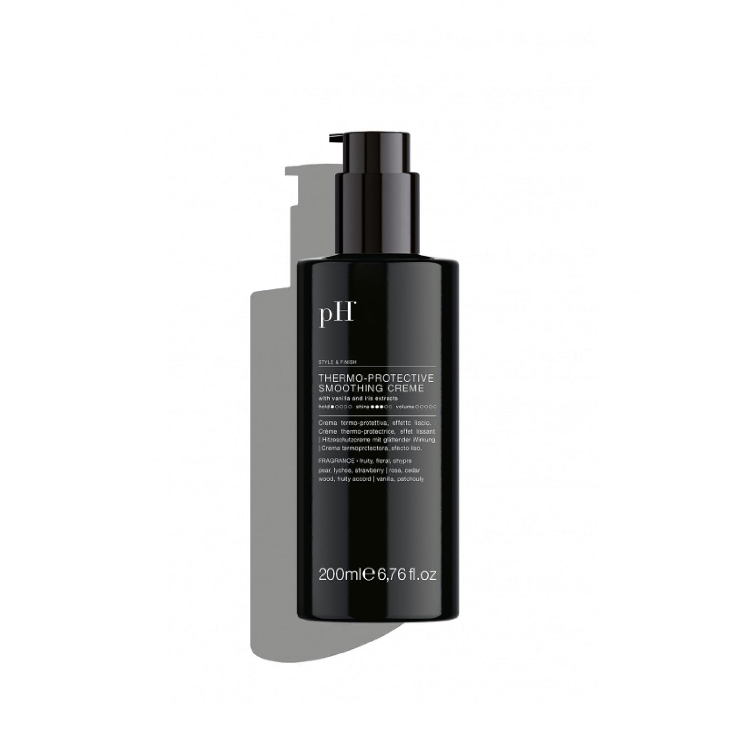 pH PURE HAIR Thermo-Protective Smoothing Creme for Frizz-Free Heat-Protected Hair Anti-Frizz Treatment for Silky, Smooth Manageable Result Hydrating, UV Defense - All Hair Types - 6.7 Oz