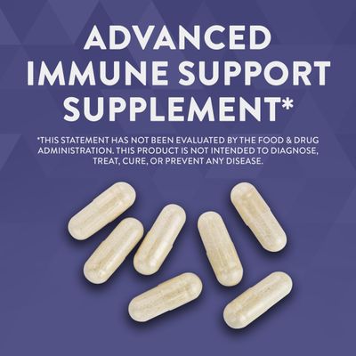 Nature's Way Sambucus Advanced Immune Capsules with Black Elderberry, Vitamin C, Vitamin D, Echinacea and Zinc, Immune System Support with EpiCor, 80 Capsules