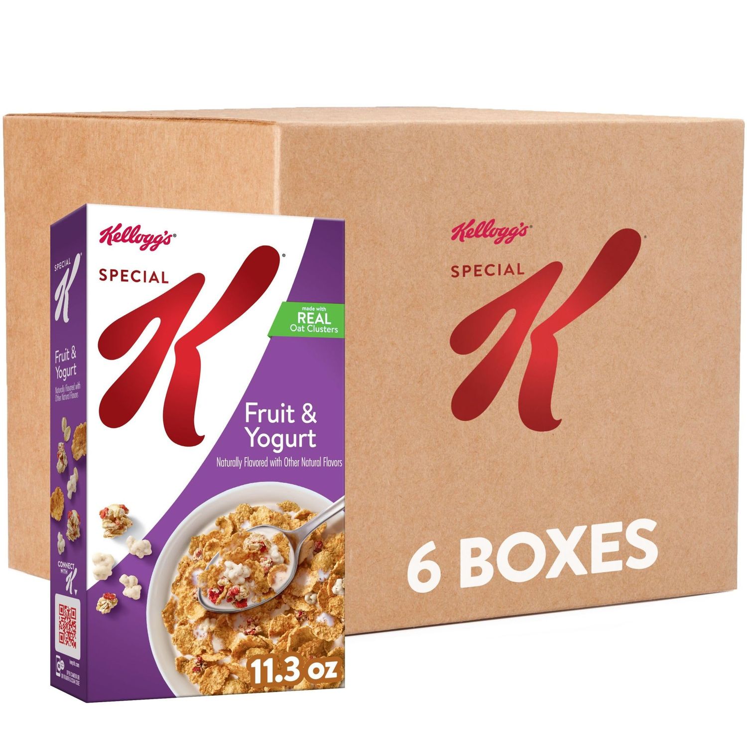Kellogg&#39;s Special K Breakfast Cereal, Family Breakfast, Fiber Cereal, Fruit and Yogurt (6 Boxes)