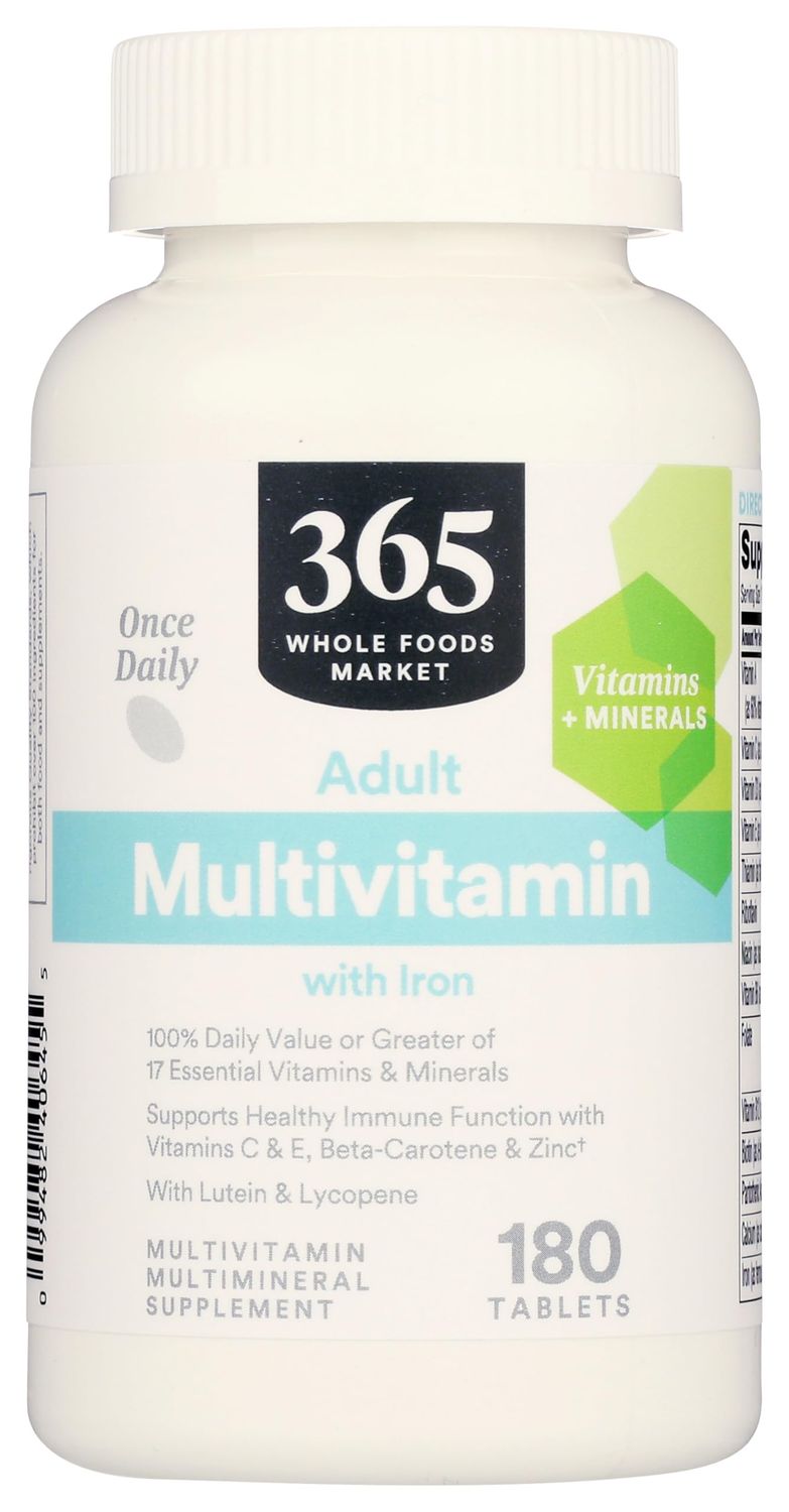365 By Whole Foods Market, Adult Multi With Iron, 180 Count