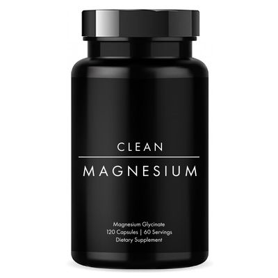 Clean Magnesium Glycinate - 400mg TRAACS Chelated Magnesium Glycinate for Sleep, Heart, Muscle, and Stress Support 120 Capsules - 60 Servings Vegan, Vegetarian, Gluten-Free