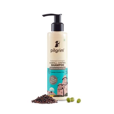Pilgrim Redensyl Anagain Hairfall Control Shampoo Enriched with Korean Black Rice Reduces Hairfall, Strengthens Roots Enhance Hair Growth For All Hair Types 6.76 Fl Oz (200ml)