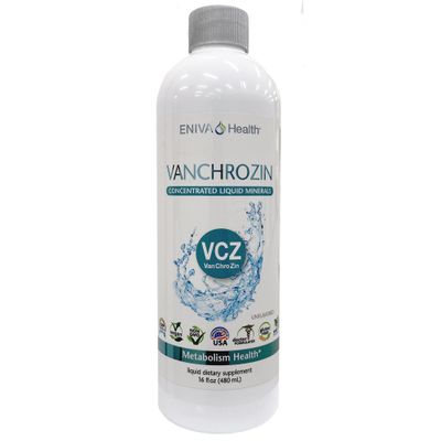 Eniva Health VANCHROZIN Liquid Ionic Minerals Supplement, Vanadium, Chromium Zinc, Diabetic Friendly, 16 Fl Oz, 96 Servings