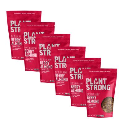 Rip&#39;s Big Bowl - Berry Almond Cereal (6-Pack) Non-GMO Whole-Grain Plant-Based Oil Free Pack of 6 x 9oz Bags