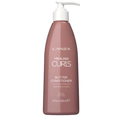 L&#39;ANZA Healing Curls Butter Conditioner - Curly Hair Product for Moisturising and Detangling Velvety Curls with Anti-Humidity Moisturisers, with Sulphate Free, Paraben Free Formula (8 Fl Oz)