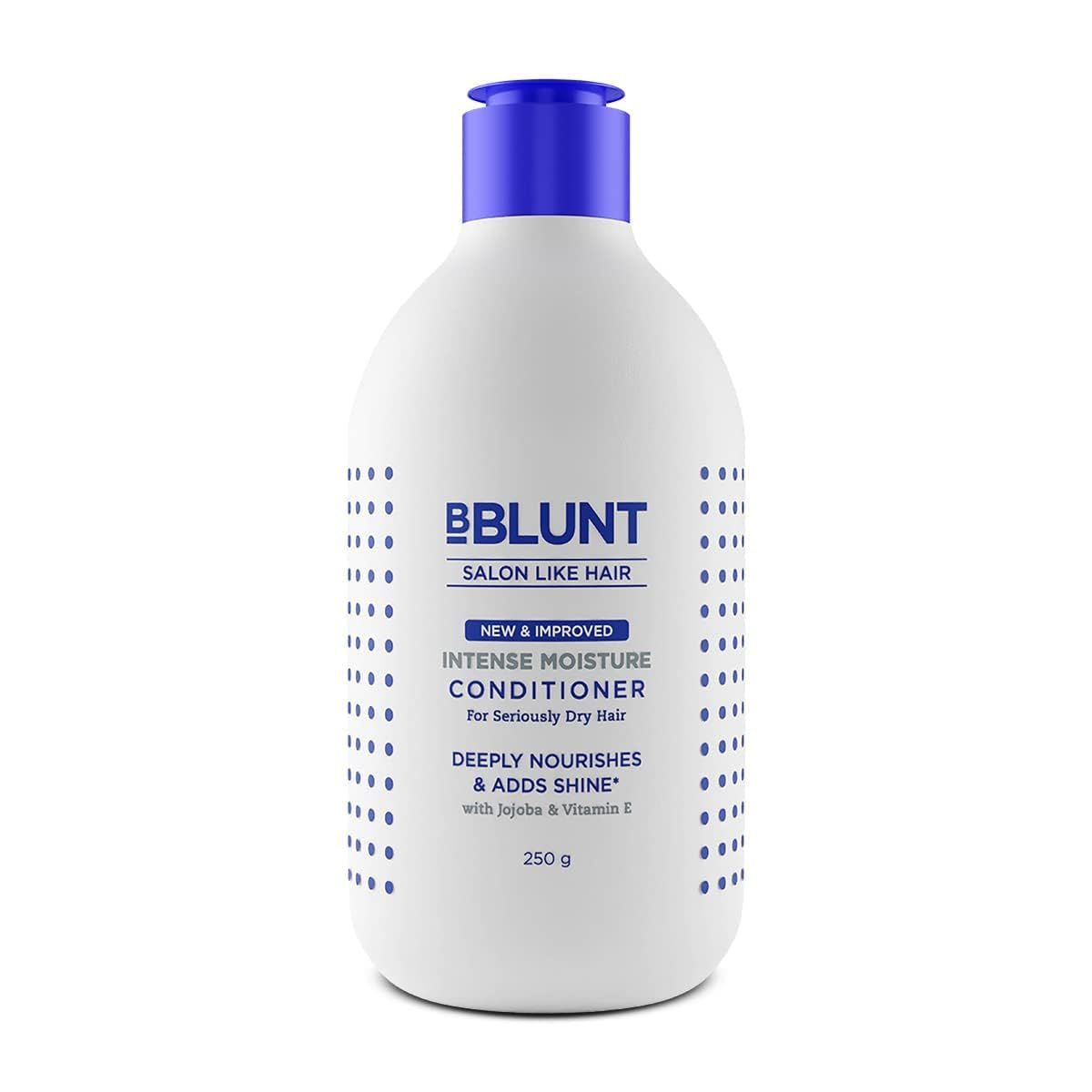 BBLUNT Intense Moisture Conditioner with Vitamin E Jojoba for Dry Frizzy Hair Deeply Nourishes Adds Shine Relieves Dullness 8.45 Fl Oz250ml