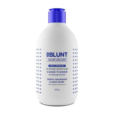 BBLUNT Intense Moisture Conditioner with Vitamin E Jojoba for Dry Frizzy Hair Deeply Nourishes Adds Shine Relieves Dullness 8.45 Fl Oz250ml