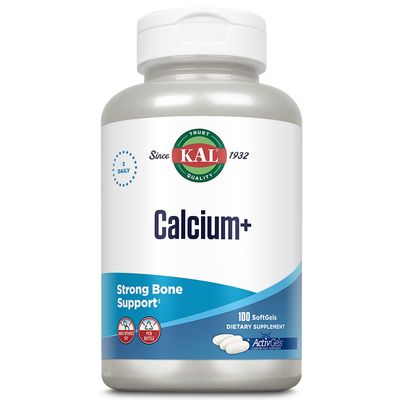 KAL Calcium ActivGels 1000mg Calcium, Magnesium, Zinc and Vitamin D-3 Formulated to Help Support Healthy Teeth Bones Soy Free 100 Softgels