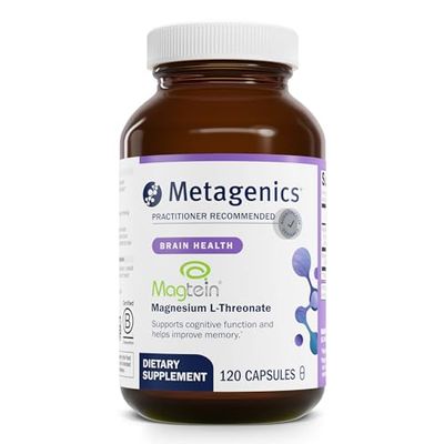 Metagenics Magnesium L-Threonate - 147 mg Magnesium as L-Threonate - Magtein Magnesium - for Brain Health - Mineral Supplement - Non-GMO Gluten-Free - 120 Capsules