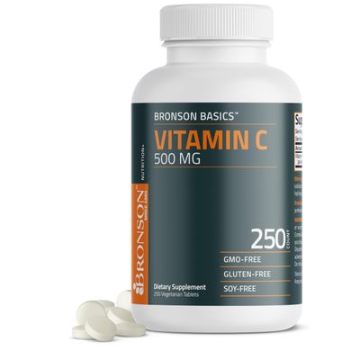Bronson Vitamin C 500 MG Supports a Healthy Immune System Antioxidant Protection, Non-GMO, 250 Vegetarian Tablets