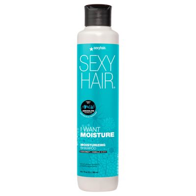 SexyHair I WANT MOISTURE Shampoo, 10.1oz Tames Frizz Increases Shine by 60 All Hair Types