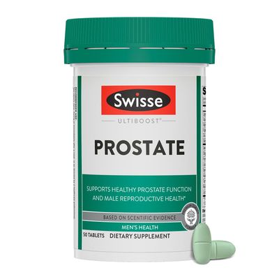Swisse Saw Palmetto Prostate Supplement for Men Reproductive Health Prostate Support with Zinc, Selenium Stinging Nettle 50 Tablets