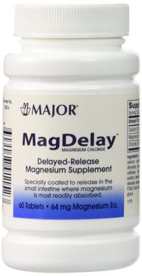MagDelay 64mg Delayed-Release Magnesium Supplement 60 Count Tablets 3-Pack
