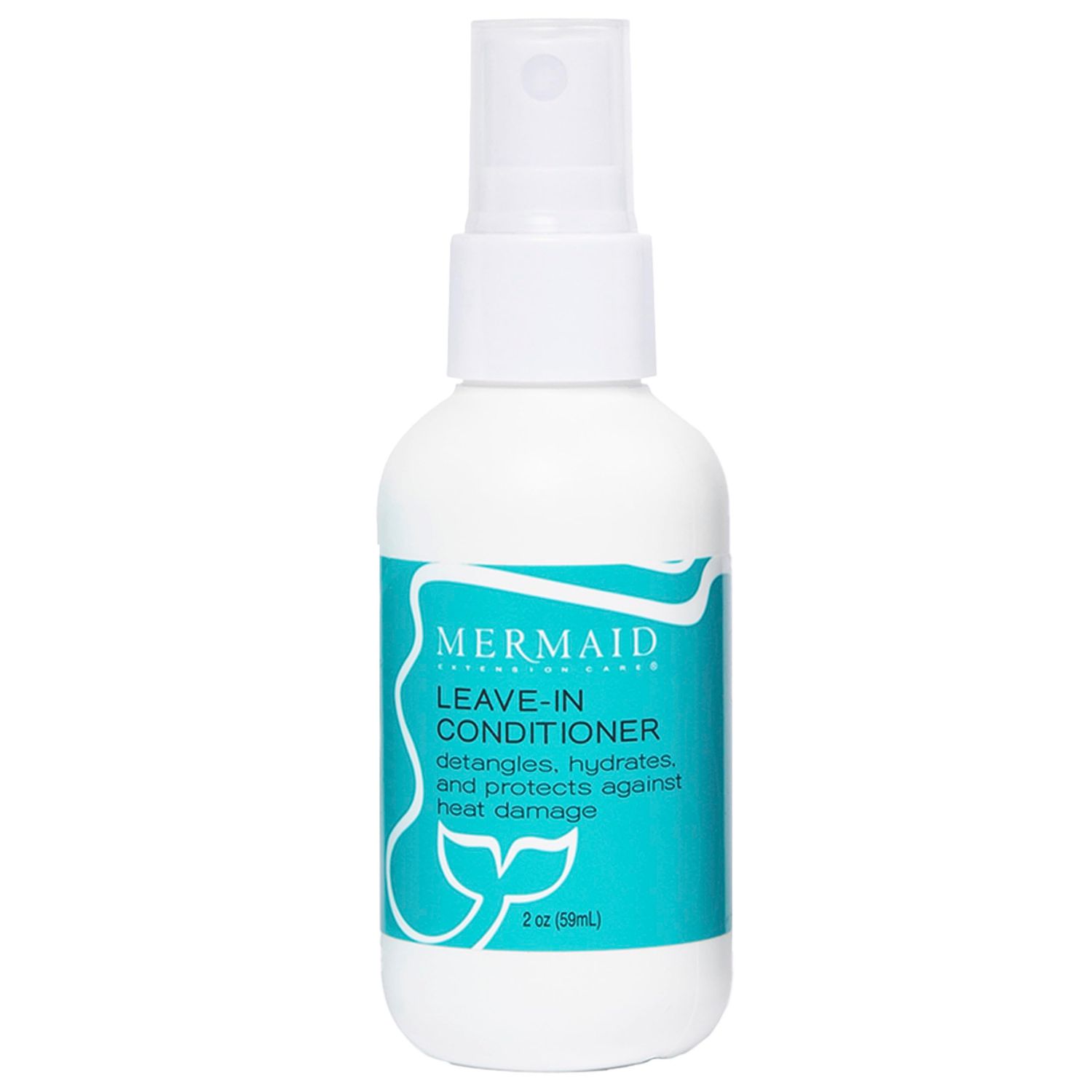 Mermaid Extension Care Leave-in Conditioner, Travel Size, Heat Protectant, Detangling, Moisturizing Formula for Hair Extensions, 2 fl oz