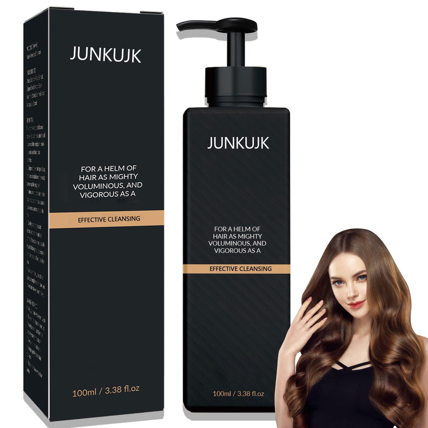 JunKuJK Hair Shampoo,Gentle Hair Thickening Shampoo for Men and Women,Long Lasting Moisturizing Hair Shampoo for All Hair Types