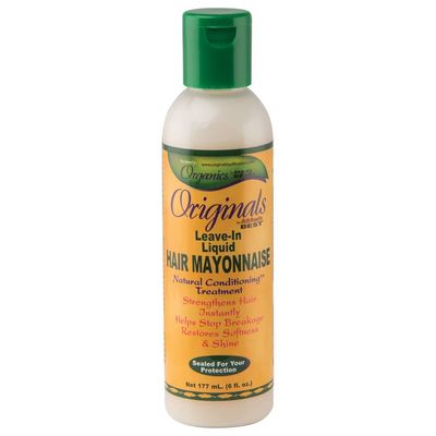 Originals by Africa&#39;s Best Leave In Liquid Hair Mayonnaise, Leave-In Conditioner, Repairs, Rebuilds, and Revitalizes Hair, Excellent For All Hair Types, 6 oz