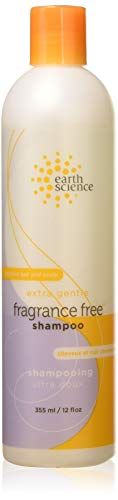 Earth Science Fragrance Free Shampoo with mild coconut-based cleansers for sensitive scalp hair - 12 oz. (Pack of 2)