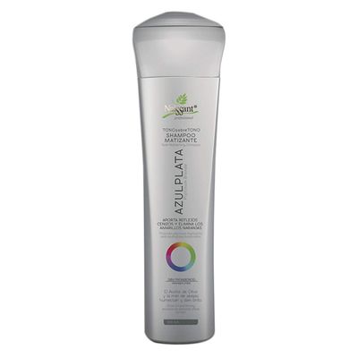 naissant Silver Ash Blonde Hair Blue Shampoo Eliminates Brassiness Neutralizes Yellow Orange Tones Paraben, Ammonia Sulfate Free Pro-Vitamin B5, Olive Oil Honey (Azul Plata) 10.1 Fl Oz