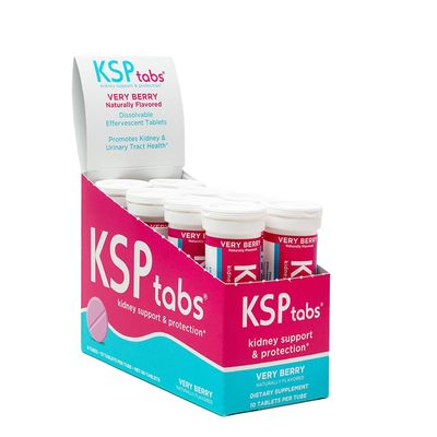 KSPtabs Very Berry All Natural Hydration Kidney Health Supplement to Combat Calcium Oxalate Crystal Formation, 80 Tablets