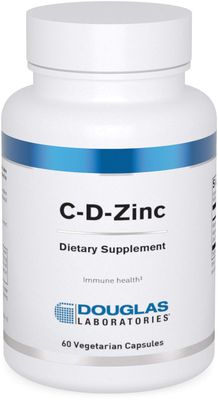 Douglas Laboratories C-D-Zinc Support for Cellular Health and Immune Function 60 Vegetarian Capsules