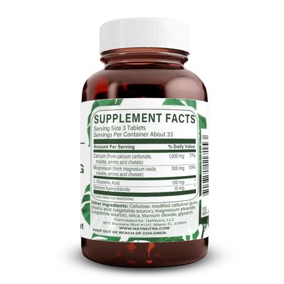 Natural Nutra Chelated Cal Mag 1000500 mg Supplement Plus Betaine HCL, Improves Bone Strength and Density, Muscle Health, Teeth, Supports Cardiovascular System, Nerve Health, 100 Vegan Tablet