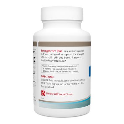 Wellness Resources Strengthener Plus - Zinc Formula for Immune System, Hair, Skin, and Nails. with Bamboo, B6, MSM Sulfur (100 Capsules)