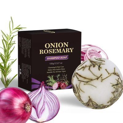 Lanthome Onion Rosemary Shampoo Soap Cleansing Hair Care Makes Hair Soft Shiny Suitable For All Hair Types 100g