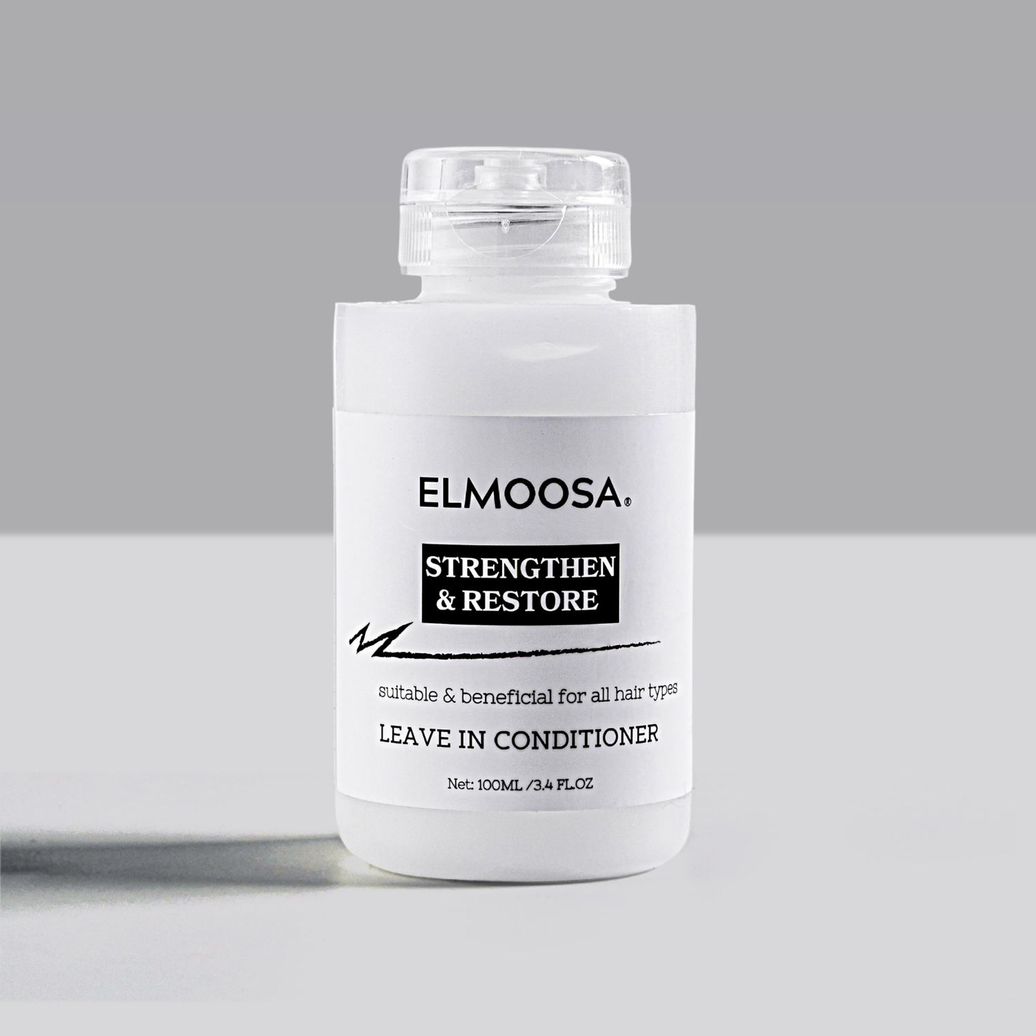 ELMOOSA LEAVE IN CONDITIONER,100ML ENRICHED WITH VARIOUS ADVANCED MOISTURIZING INGREDIENTS,HYDRATES STRENGTHENS HAIR.