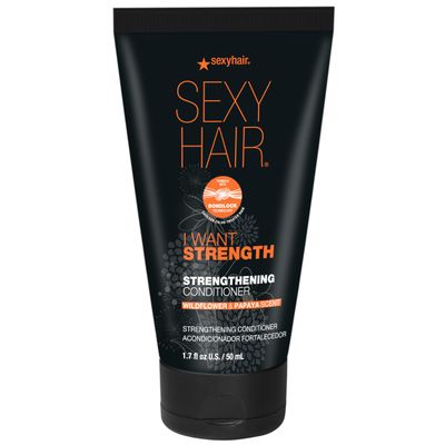 SexyHair I WANT STRENGTH Conditioner, 1.7oz 73 Less Breakage Safe for Color-Treated Hair All Hair Types