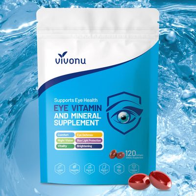 VivoNu 120pcs Lutein Eye Vitamins Supplement for Macular Health and Dry Eye, Contains Lutein, Zinc, Vitamins CE Zeaxanthin to Support Eye Health (120pcs)
