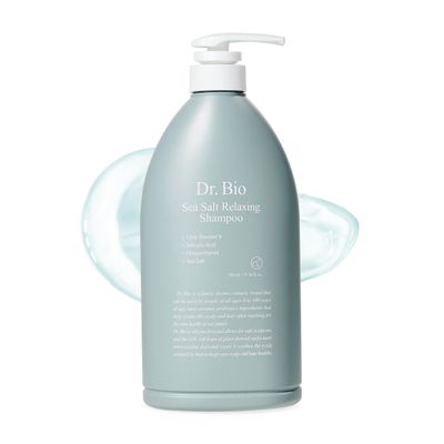 Dr.Bio Sea Salt Relaxing Shampoo with Probiotics and Cica, Vegan Hair Loss Shampoo for Thinning Hair, Volumizing and Thickening, Hydrating and Scalp Care, Silicone Paraben Free, Korean Hair Care