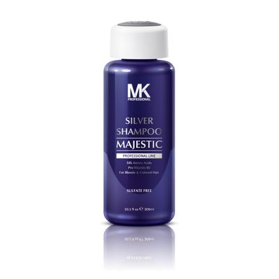 MK PROFESSIONAL Silver Shampoo (10.1 fl oz 300ml) - Infused with Amino Acid Vitamin B5 - For Blond and Colored Hair - Sulfate Free Shampoo