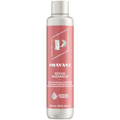 Pravana Repair Radiance Conditioner Restores, Moisturizes, Nourishes For Damaged, Color Treated Hair Reduces Breakage Split Ends Chromasilk Enhances Shine Protection Vegan 10 Fl Oz
