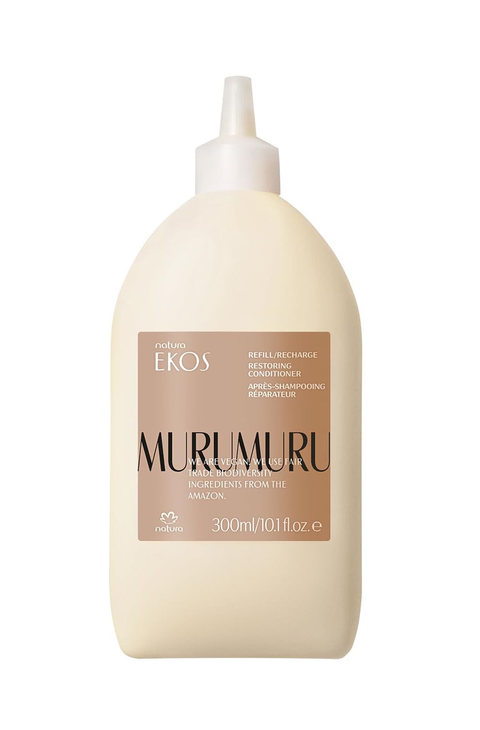 natura - Ekos Murumuru Restoring Conditioner Refill - Anti-Damage - Cleanse Moisturize Hair - Combat Dryness - Vegan Hair Care - Brazilian Beauty Secrets - Personal Self Care - 10.1 fl oz (300ml)
