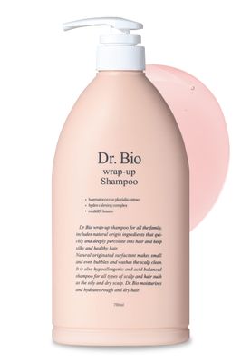 Dr.Bio Wrap-Up Shampoo, Hydrating and Soothing Hair Shampoo with Probiotcs and Cica, Hair and Scalp Care for Sensitive Scalp, Smooth and Shiny Hair, Vegan, Silicone Paraben Free, Korean Hair Care