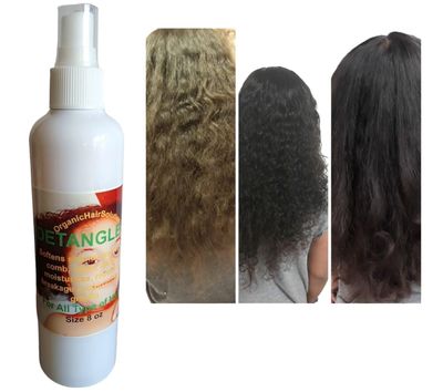 Organic Hair Solution-KIDS Rice Water Hair Growth Spray- Detangler forThickening Moisturizing with Aloe Vera Tea Tree Argan. Leave in Mist SulfateParaben Free- For All Hair Types (8 oz)