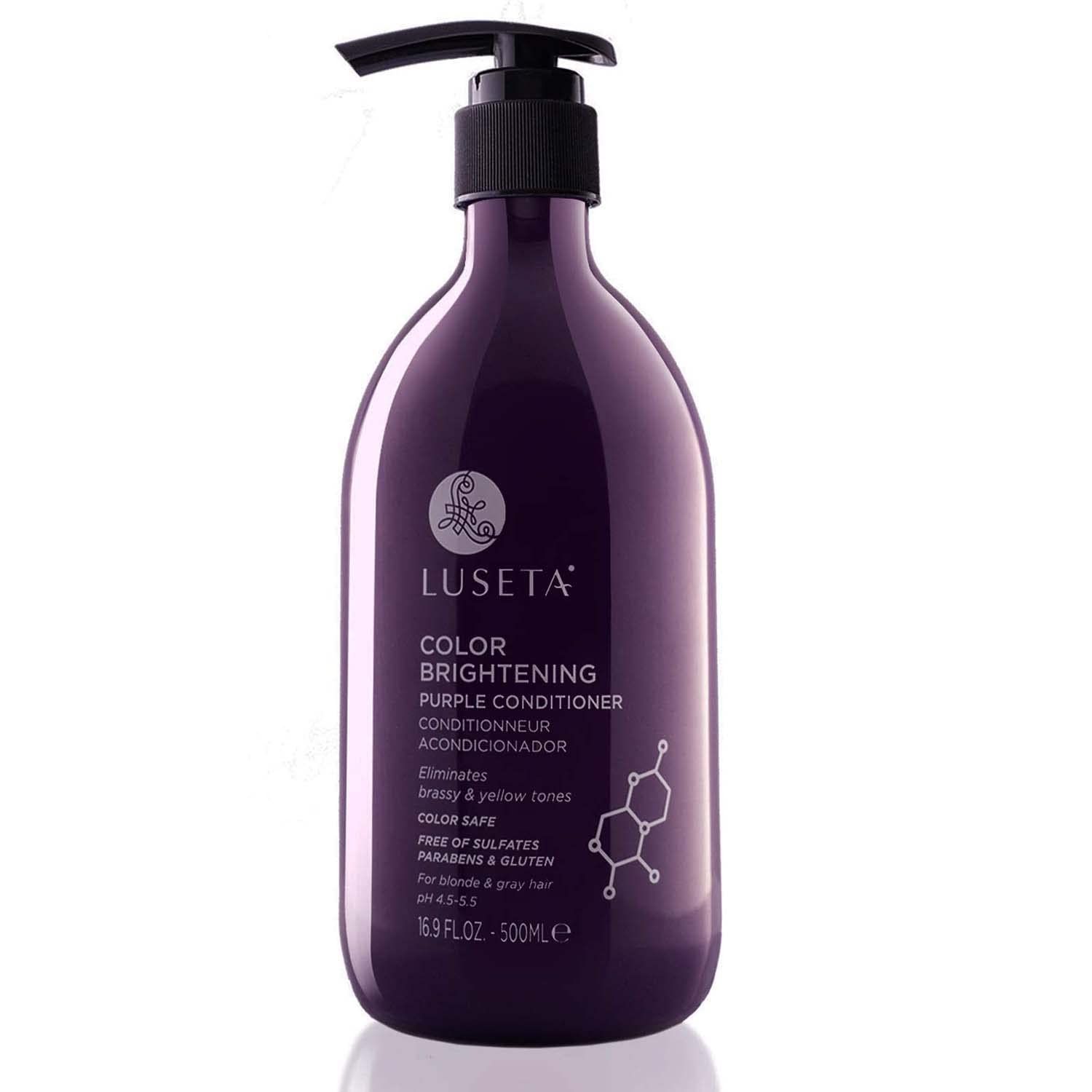 Luseta Purple Conditioner for Colored, Grey, Blonde DryDamaged Hair - Women&#39;s Sulfate Paraben Free, 16.9oz
