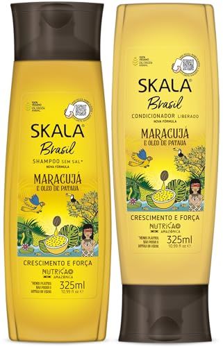 Skala - Linha Brasil - Kit Maracuja e Oleo De Pataua Shampoo e Condicionador (2 x 325 Ml) - (Brazil Collection - Passion Fruit and Pataua Oil Shampoo Conditioner Set (2 x 11 Fl Oz))