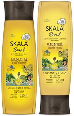 Skala - Linha Brasil - Kit Maracuja e Oleo De Pataua Shampoo e Condicionador (2 x 325 Ml) - (Brazil Collection - Passion Fruit and Pataua Oil Shampoo Conditioner Set (2 x 11 Fl Oz))