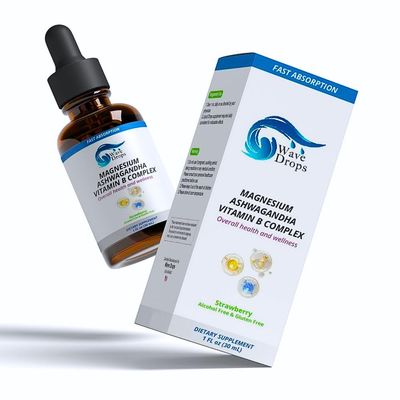 Magnesium, Ashwagandha B-Complex Liquid Drops Supports Stress Management,Nervous System,Promotes Energy Levels Non-GMO and Gluten-Free 1 Fl Oz (1)
