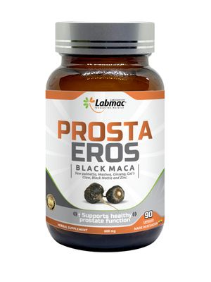 Prosta Eros - ProstaEros- Prostate Support Supplement - 7 Natural Ingredients - Black Maca, Saw Palmetto, Mashua, Cat's Claw, Gingseg, Black Nettle and Zinc Capsules 90 Count (Pack of 1)