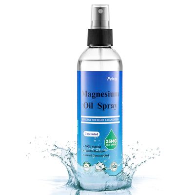 Peixty 100 Pure Magnesium Oil Spray,8 fl oz,Less Itchy, Topical Magnesium Oil for Feet, Magnesium Chloride from Ancient Zechstein Seabed, Without Scented