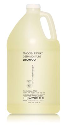 GIOVANNI Eco Chic Smooth as Silk Deep Moisture Shampoo - Apple Aloe Extracts, Calms Frizz, Detangles, Wash Go, Lauryl Laureth Sulfate Free, Paraben Free, Color Safe - 128 oz