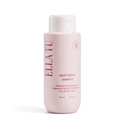 Ellatu Silky Touch Shampoo for Women - Nourishing Formula with Hyaluronic Acid, Castor, Moringa Oil for All Hair Types - Dry, Damaged, Curly Hair - Hydrates, Strengthens, Adds Shine (10.1 Fl. Oz)