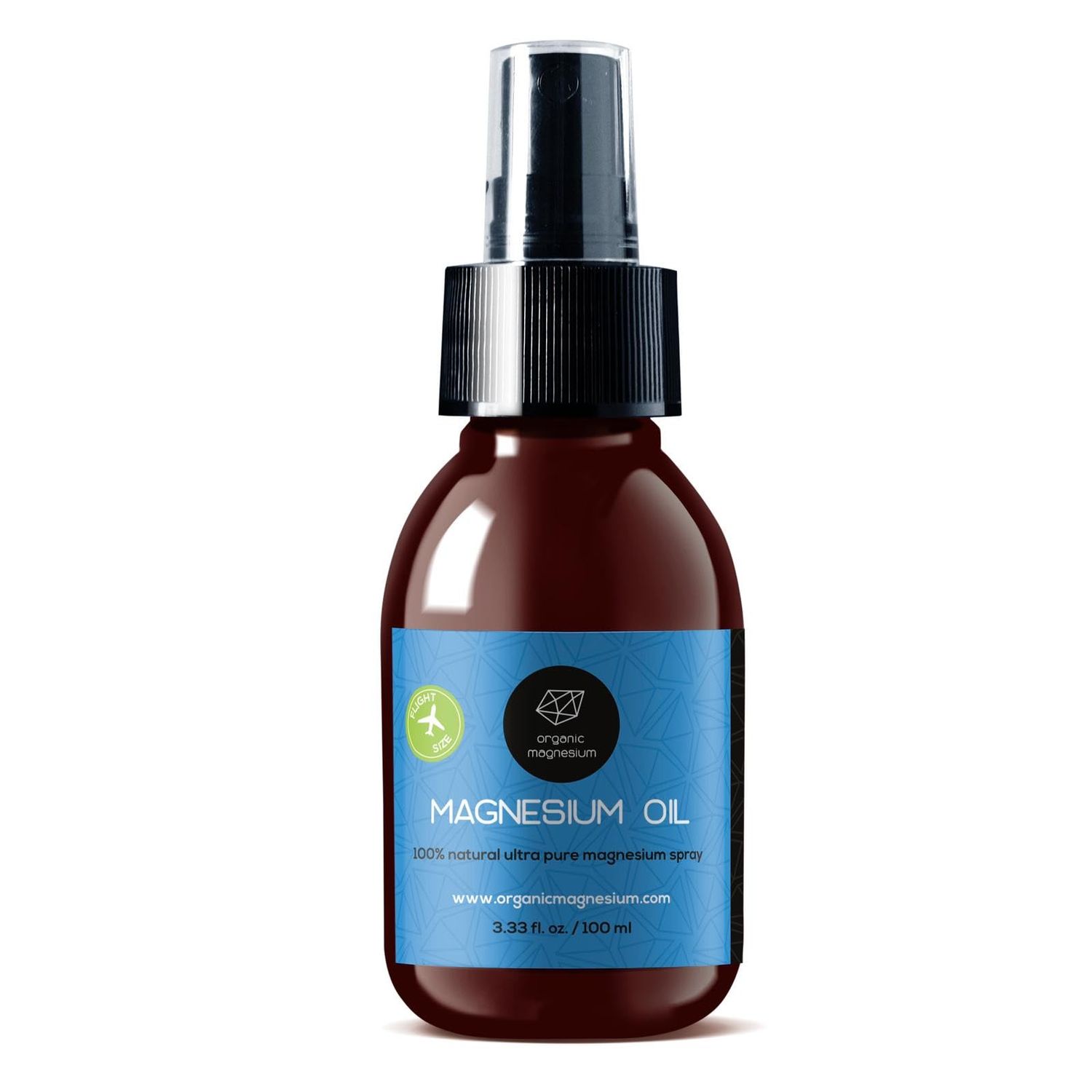 Organic Magnesium Magnesium Spray Oil - 100 Pure Topical Magnesium Chloride for Leg Cramps from Ancient Zechstein Seabed Perfect for Sports, Relaxing Sleep for Adults Kids (3,33 oz)