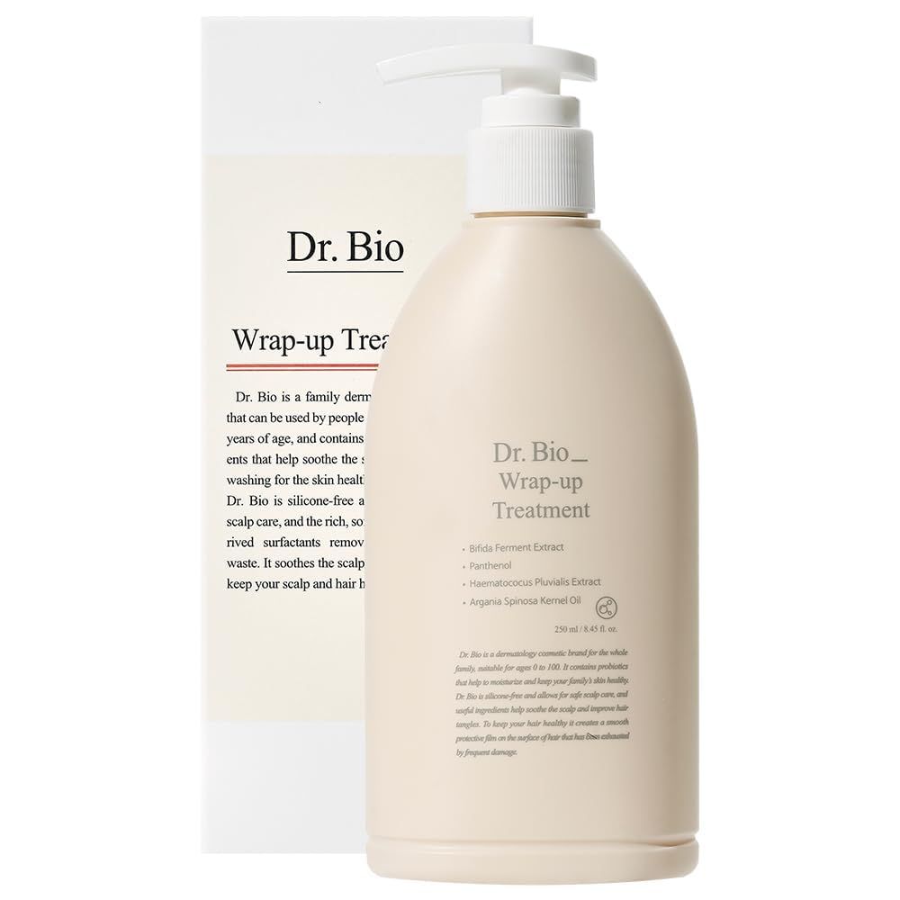 Dr. Bio Wrap-Up Treatment (8.45oz250ml) Damaged Hair Repair Treatment, Moisturizing Protein Conditioner for Volume with Probiotics Amino Acid, Sensitive Scalp Relief, Korean Hair Care, Vegan